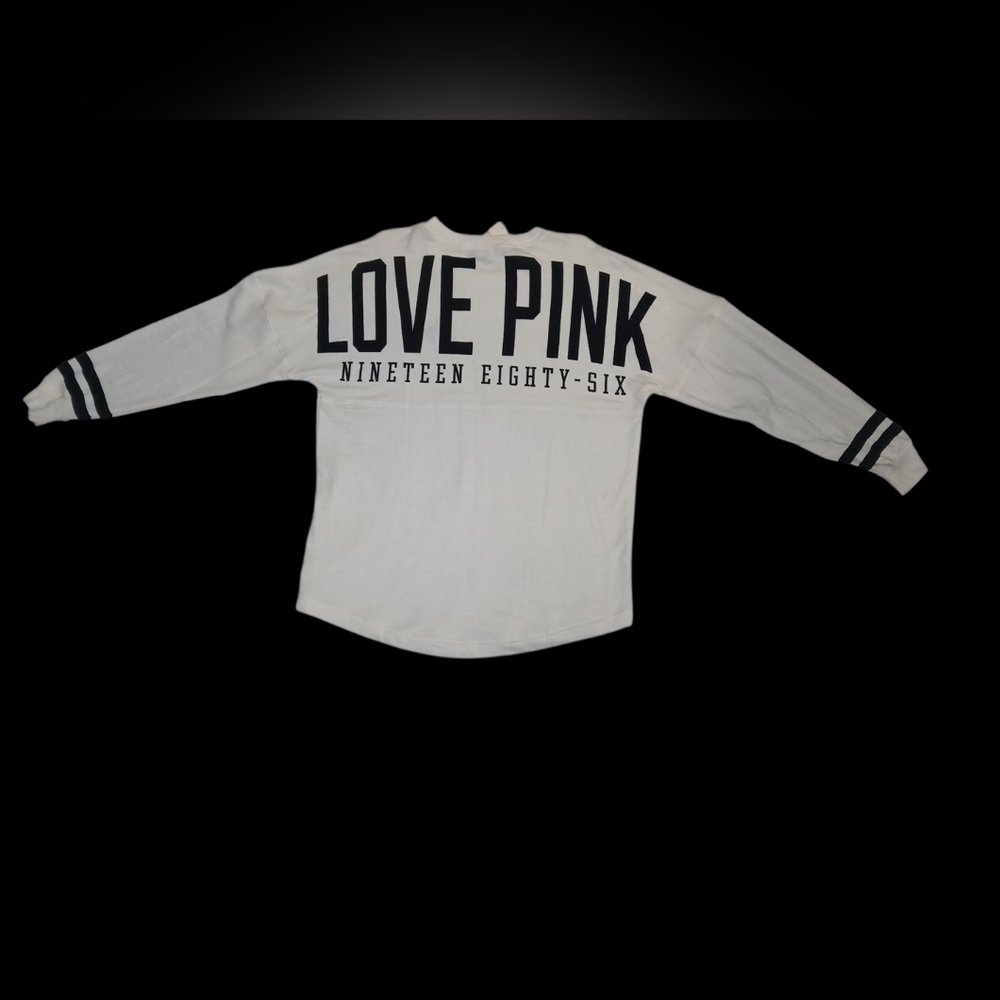 New Victoria's Secret Pullover IPink Long-Sleeve Shirt Size Medium - Picture 5 of 9